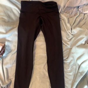 Never worn black lululemon leggings, non high rise!